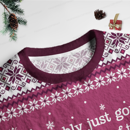 Pagewings Christmas Jingle Song Unisex Ugly Light Knit Sweatshirt