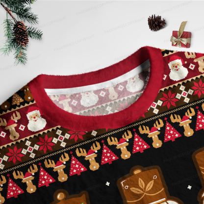 Pagewings Christmas Nutcracker Reading Books Unisex Ugly Light Knit Sweatshirt