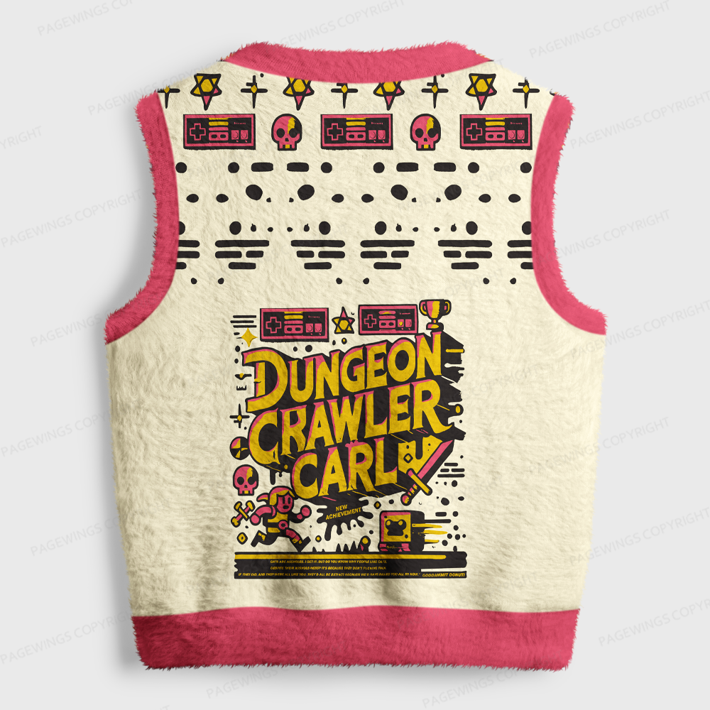 Pagewings Sci-Fi Book Lover V-Neck Ugly Knit Vest