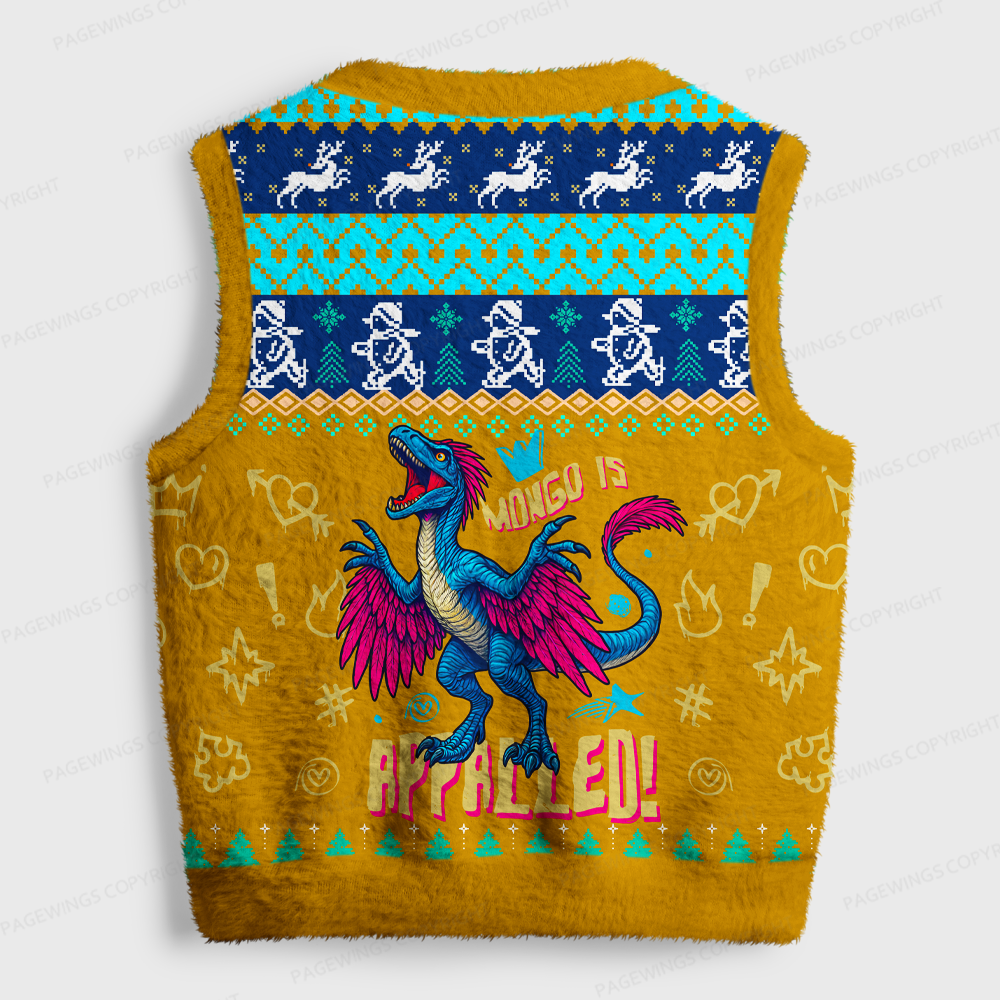 Pagewings Sci-Fi Book Lover V-Neck Ugly Knit Vest
