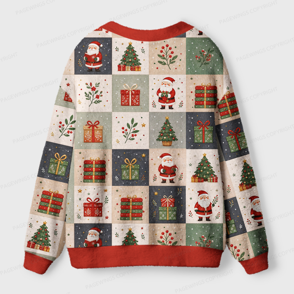 Pagewings Christmas Bookish Light Knit Unisex Cardigan Sweaters