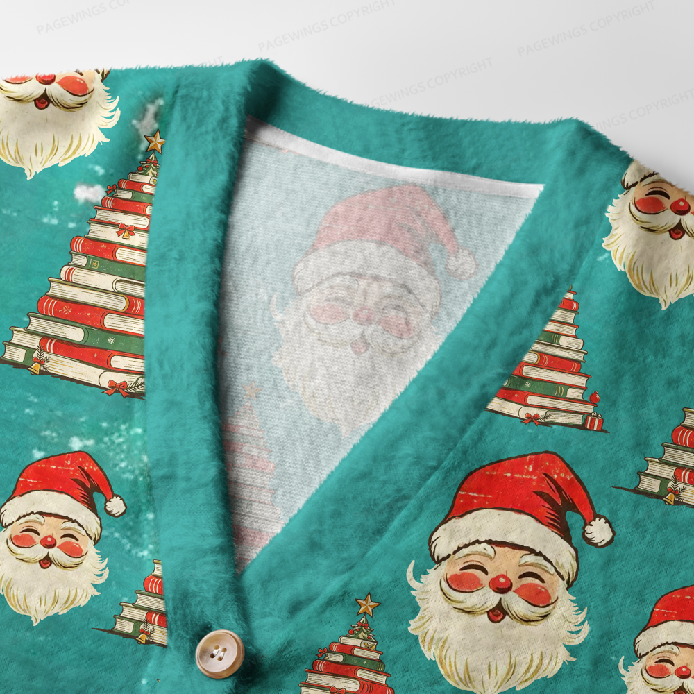 Pagewings Christmas Bookish Light Knit Unisex Cardigan Sweaters