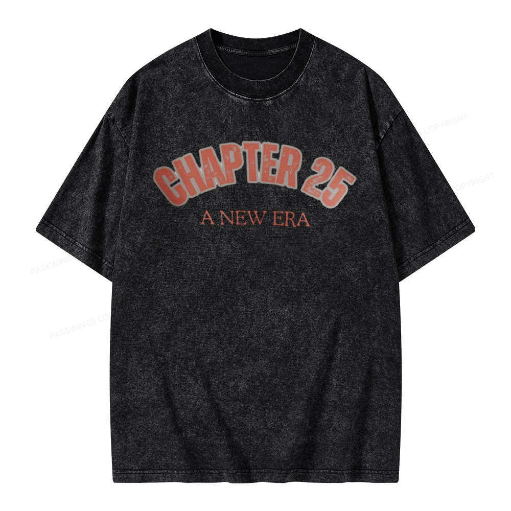 Pagewings Personalized Birthday Chapter Unisex Washed T-shirt