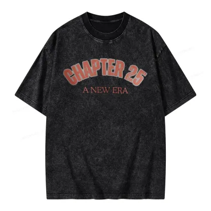 Pagewings Personalized Birthday Chapter Unisex Washed T-shirt