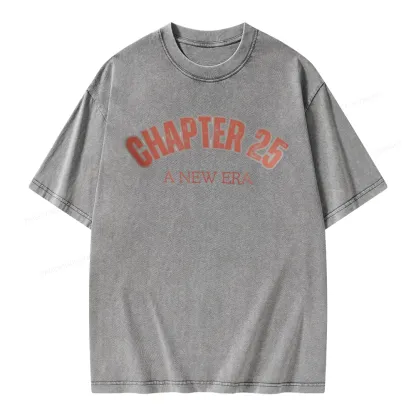 Pagewings Personalized Birthday Chapter Unisex Washed T-shirt