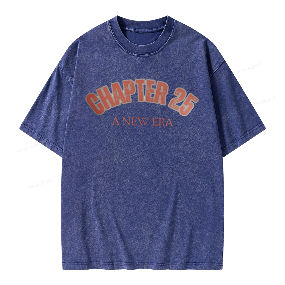 Pagewings Personalized Birthday Chapter Unisex Washed T-shirt