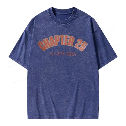 Pagewings Personalized Birthday Chapter Unisex Washed T-shirt