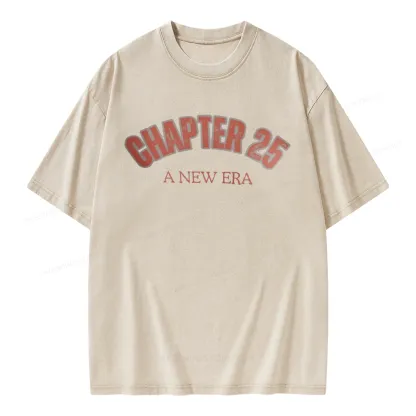 Pagewings Personalized Birthday Chapter Unisex Washed T-shirt