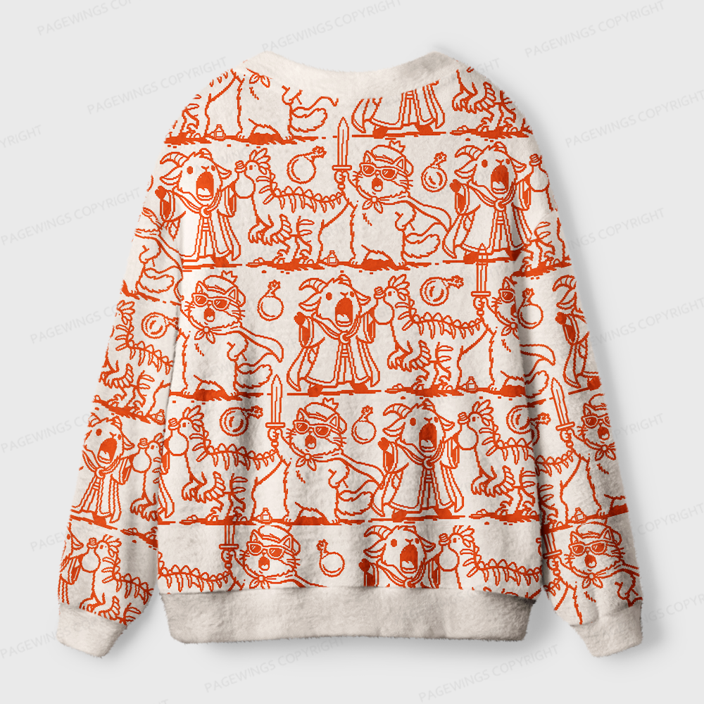 Pagewings Sci Fi Book Lover Light Knit Unisex Cardigan Sweaters