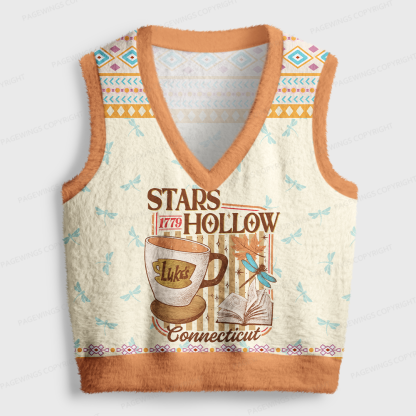 Pagewings Bookish Vibe Women's V-Neck Ugly Knit Vest