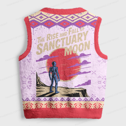 Pagewings The Rise And Fall Of Sanctuary Moon Women's V-Neck Ugly Knit Vest