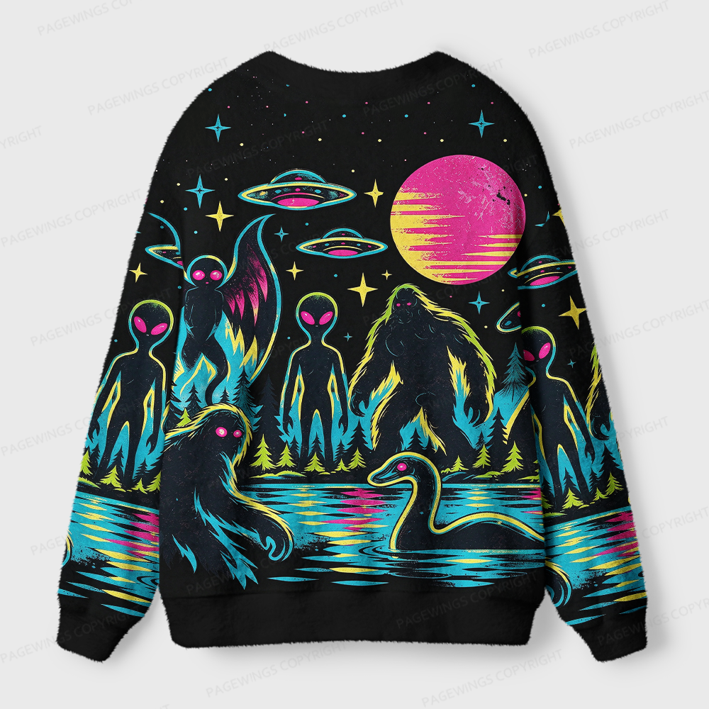 Pagewings Vintage Mothman Light Knit Unisex Cardigan Sweaters