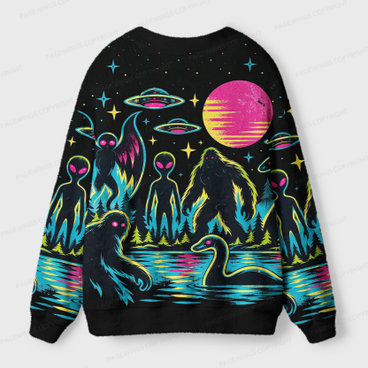 Pagewings Vintage Mothman Light Knit Unisex Cardigan Sweaters