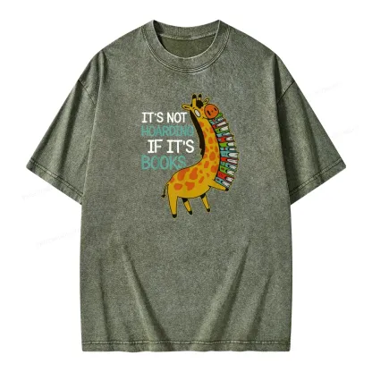 Pagewings It's Not Hoarding If It's Books Unisex Washed T-shirt