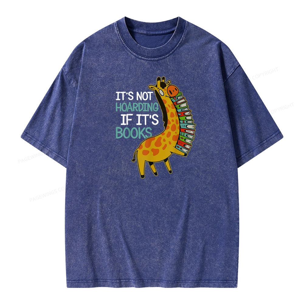 Pagewings It's Not Hoarding If It's Books Unisex Washed T-shirt