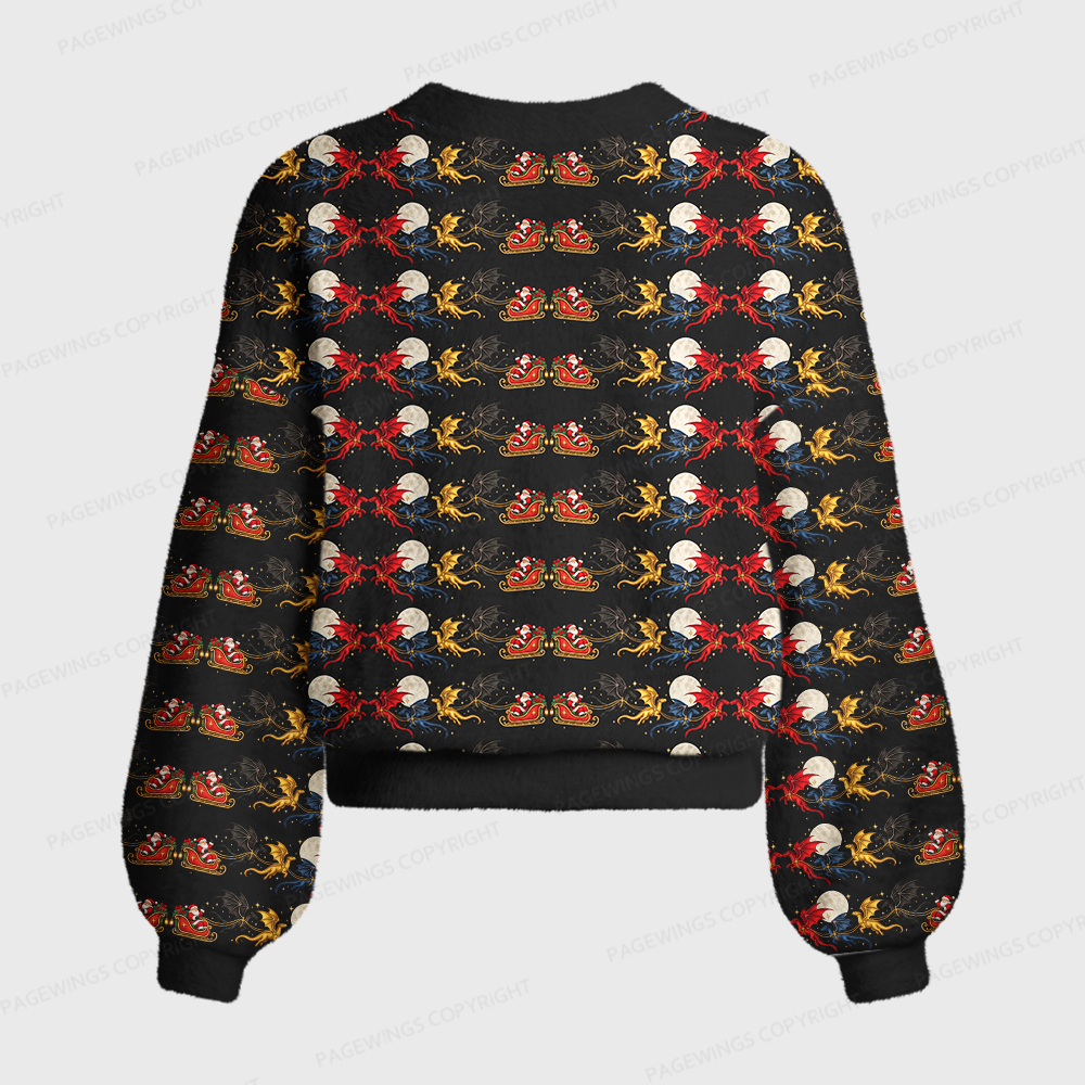 Pagewings Christmas Bookish Women's Cardigan Sweater