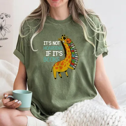 Pagewings It's Not Hoarding If It's Books Unisex Washed T-shirt