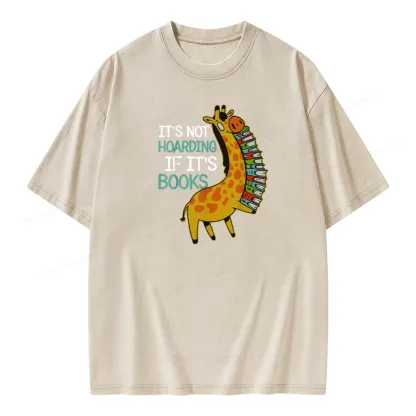 Pagewings It's Not Hoarding If It's Books Unisex Washed T-shirt