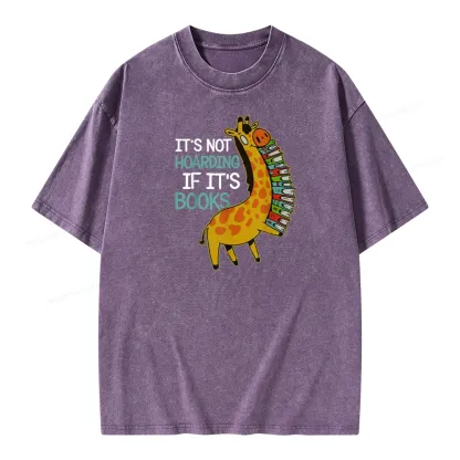 Pagewings It's Not Hoarding If It's Books Unisex Washed T-shirt