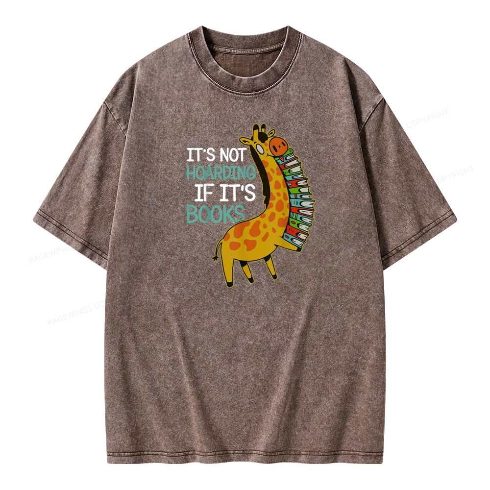 Pagewings It's Not Hoarding If It's Books Unisex Washed T-shirt