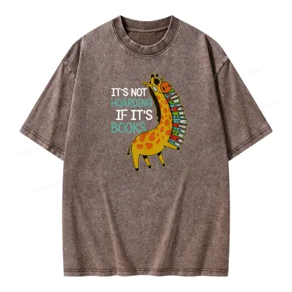 Pagewings It's Not Hoarding If It's Books Unisex Washed T-shirt