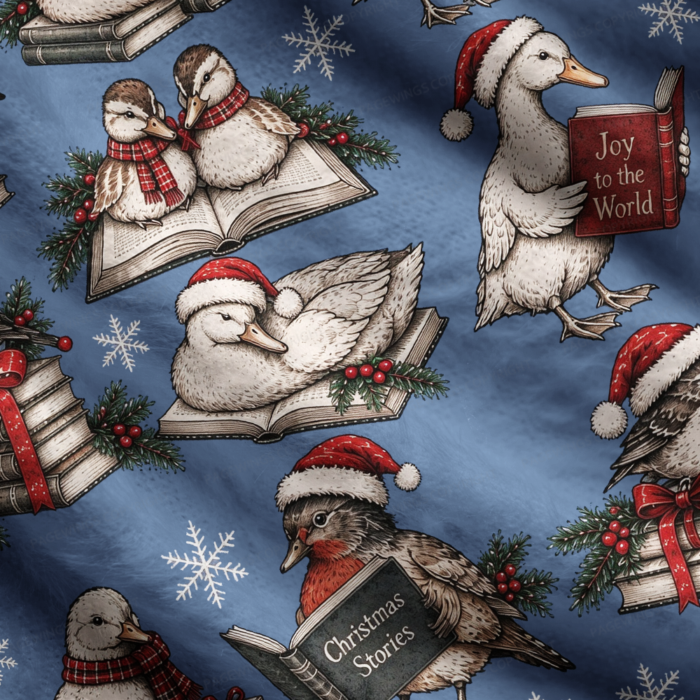 Pagewings Christmas Bookish Women's Cardigan Sweater