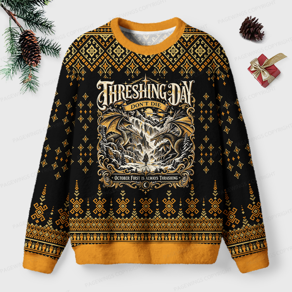 Pagewings Fantasy Book Lover Unisex Ugly Light Knit Sweatshirt