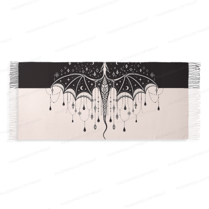 Pagewings Fantasy Bookish Long Fringe Scarf 