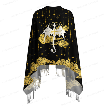 Pagewings Fantasy Bookish Long Fringe Scarf 