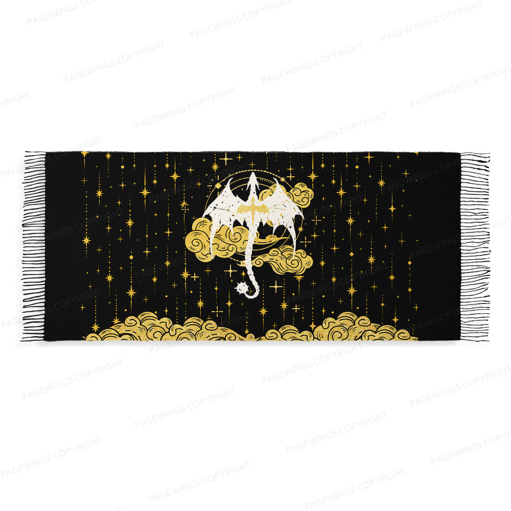 Pagewings Fantasy Bookish Long Fringe Scarf 