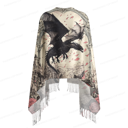 Pagewings Fantasy Bookish Long Fringe Scarf 