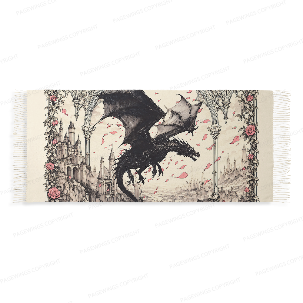 Pagewings Fantasy Bookish Long Fringe Scarf 