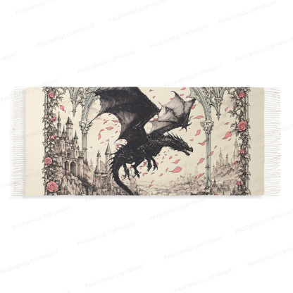 Pagewings Fantasy Bookish Long Fringe Scarf 