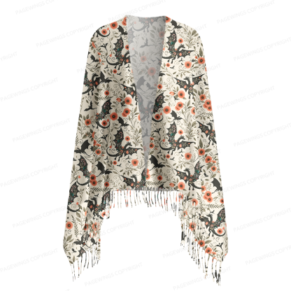 Pagewings Fantasy Bookish Long Fringe Scarf 