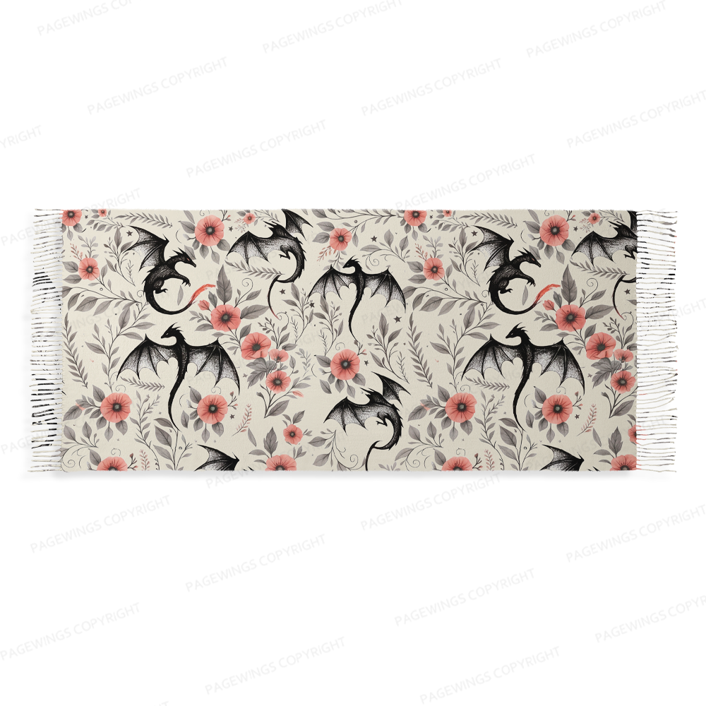 Pagewings Fantasy Bookish Long Fringe Scarf 