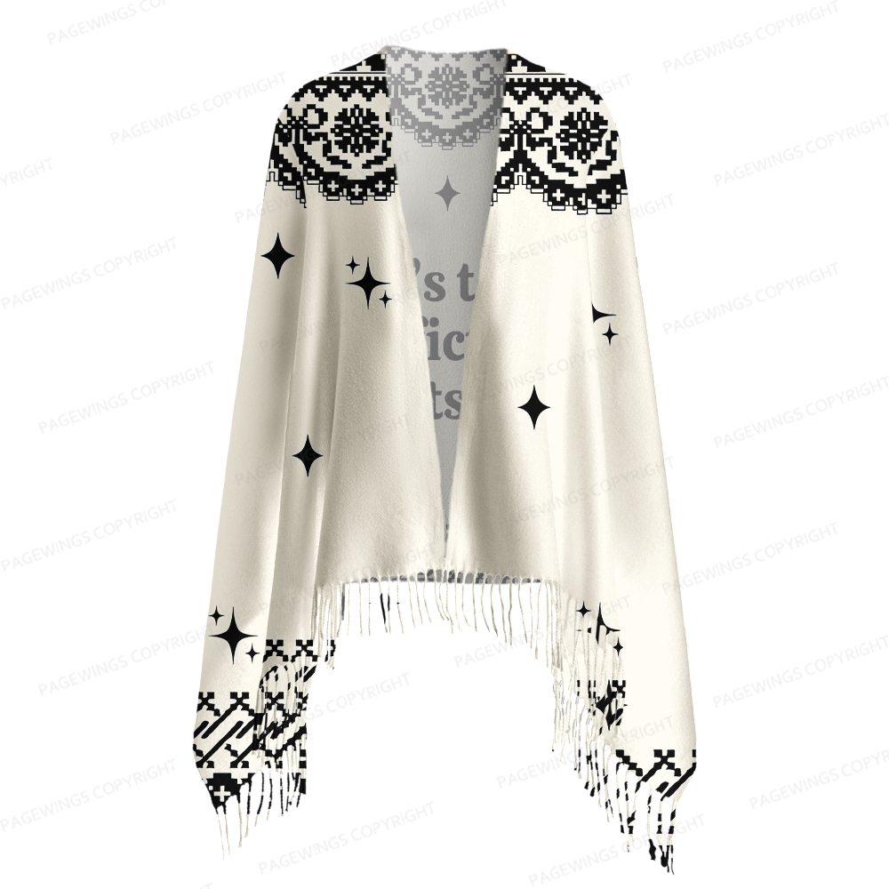 Pagewings Fantasy Bookish Long Fringe Scarf 