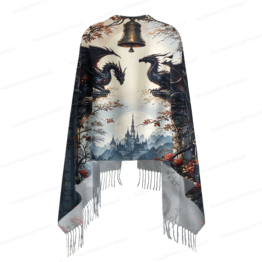 Pagewings Fantasy Bookish Long Fringe Scarf 