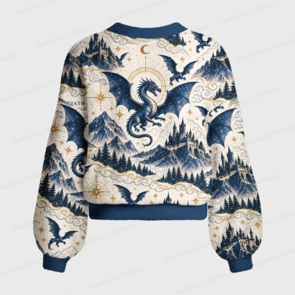 Pagewings Fantasy Bookish Women's Cardigan Sweater