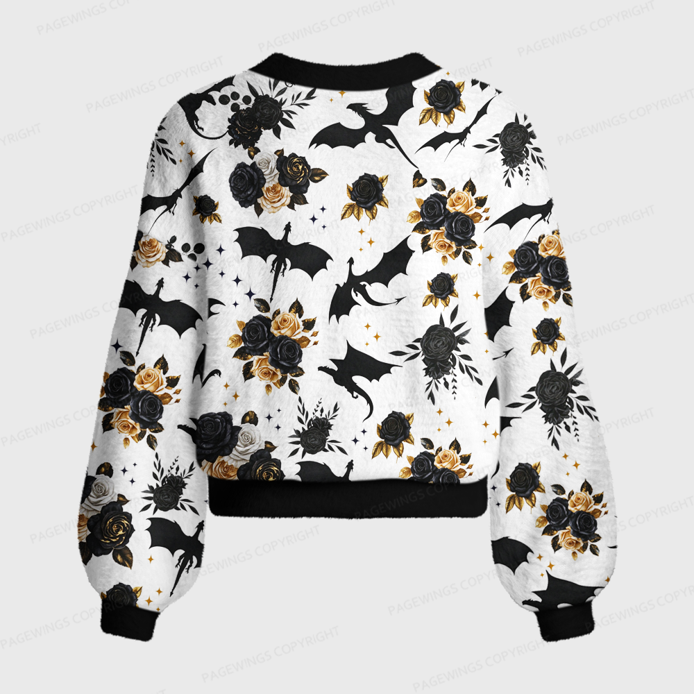 Pagewings Fantasy Bookish Women's Cardigan Sweater