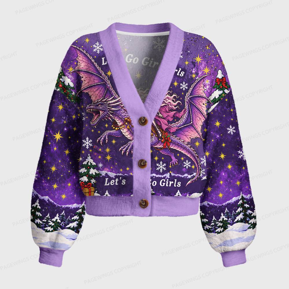 Pagewings Let's Go Girls Women's Cardigan Sweater