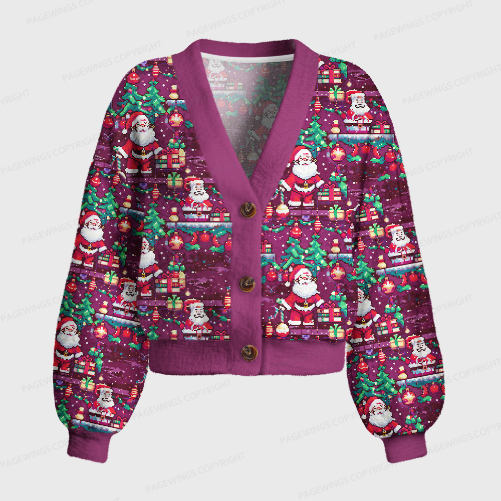 Pagewings Christmas Bookish Women's Cardigan Sweater