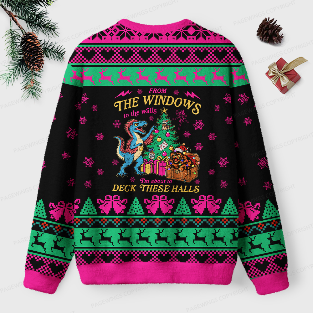 Pagewings Christmas Bookish Unisex Ugly Light Knit Sweatshirt