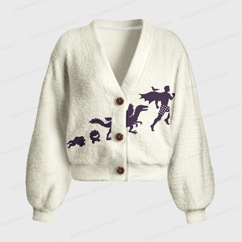 Pagewings Sci Fi Book Lover Women's Cardigan Sweater