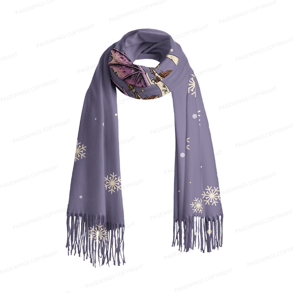 Pagewings Let's Go Girls Long Fringe Scarf 