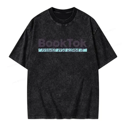 Pagewings Booktok Made Me Read It Unisex Washed T-shirt