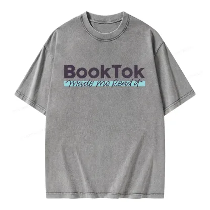 Pagewings Booktok Made Me Read It Unisex Washed T-shirt