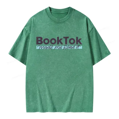 Pagewings Booktok Made Me Read It Unisex Washed T-shirt