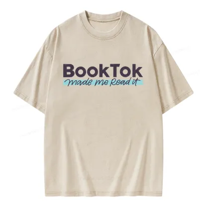 Pagewings Booktok Made Me Read It Unisex Washed T-shirt