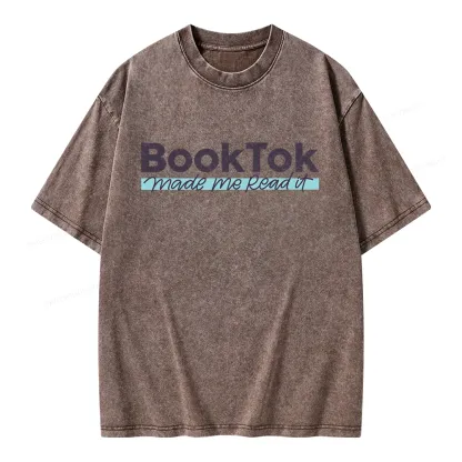 Pagewings Booktok Made Me Read It Unisex Washed T-shirt