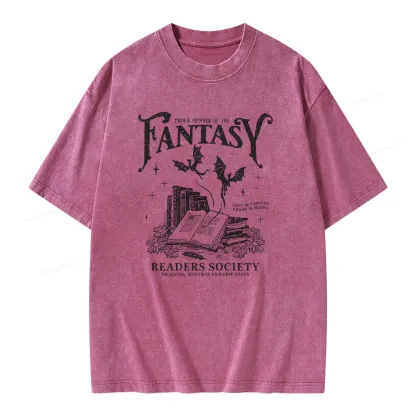 Pagewings Fantasy Readers Society Unisex Washed T-shirt